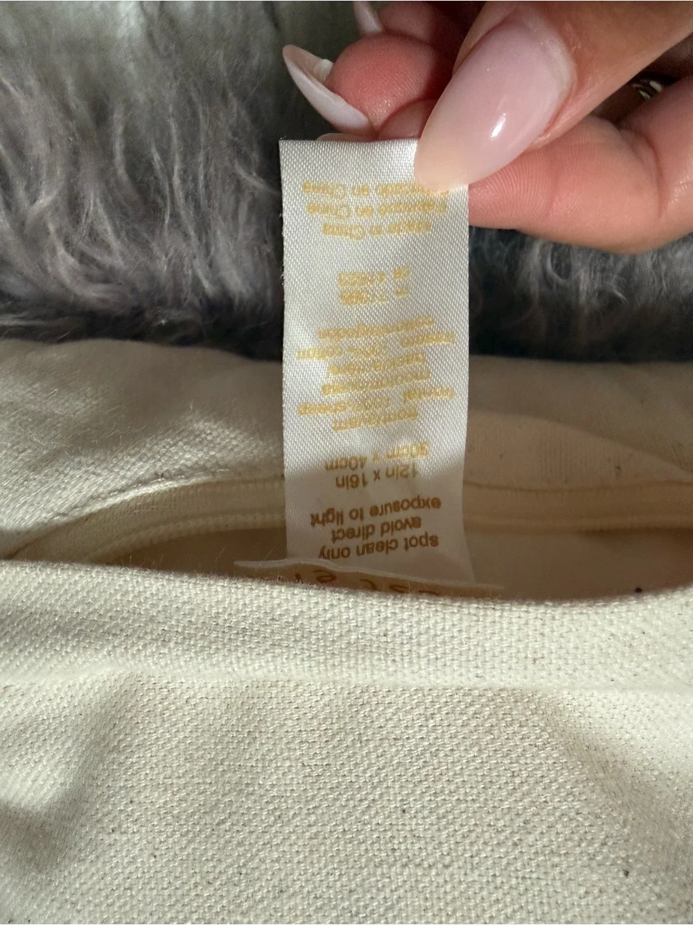 West Elm Mongolian Lamb Pillow Cover